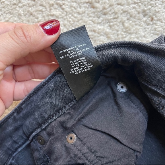 Denim Forum The Yoko High Rise Slim Skinny Button Fly Jeans Black - Picture 7 of 9